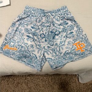 Inaka Power Blue and White Patterned Shorts